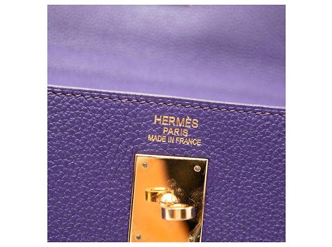 Hermès Purple Togo Kelly II Retourne 35 - vista 5