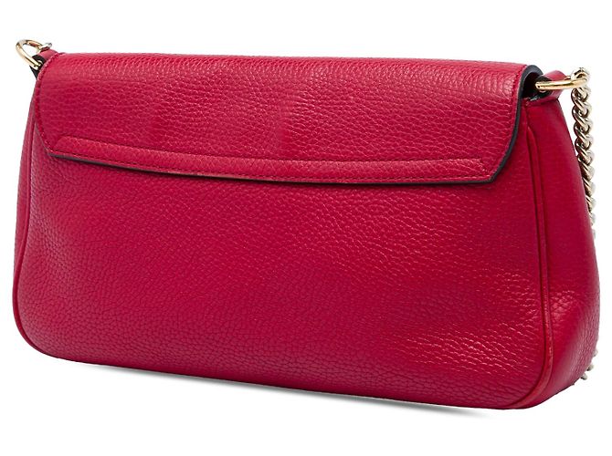 Gucci Soho Chain Flap Crossbody in pelle di vitello rossa Medium - vista 2