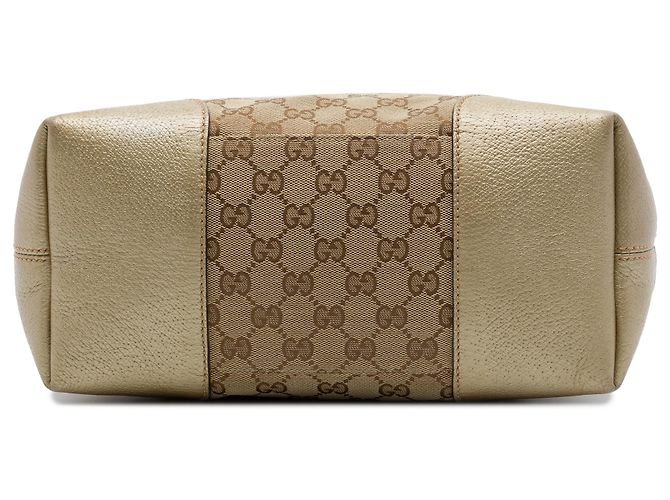 Borsa Tote Gucci Bree Fold Over Medium in tela GG beige - vista 3