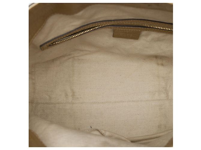 Borsa Tote Gucci Bree Fold Over Medium in tela GG beige - vista 4