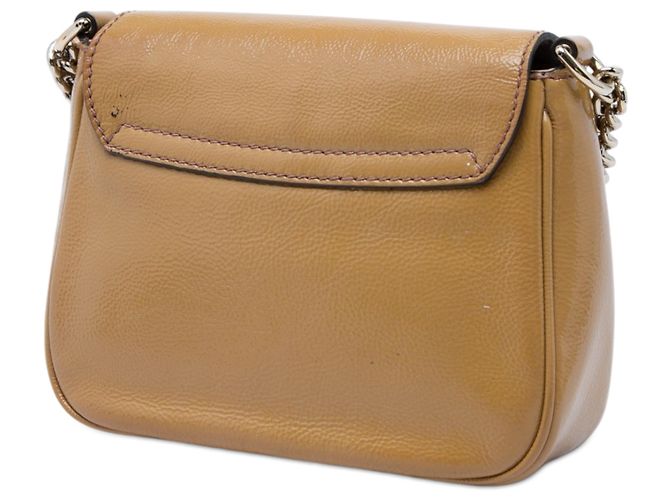Gucci Brown Small Patent Soho Chain Flap Crossbody - vista 2