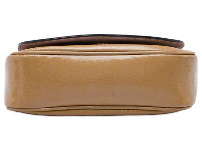 Gucci Brown Small Patent Soho Chain Flap Crossbody - vista 3