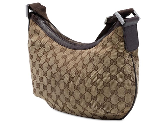 Borsa a tracolla Gucci in tela GG beige - vista 2
