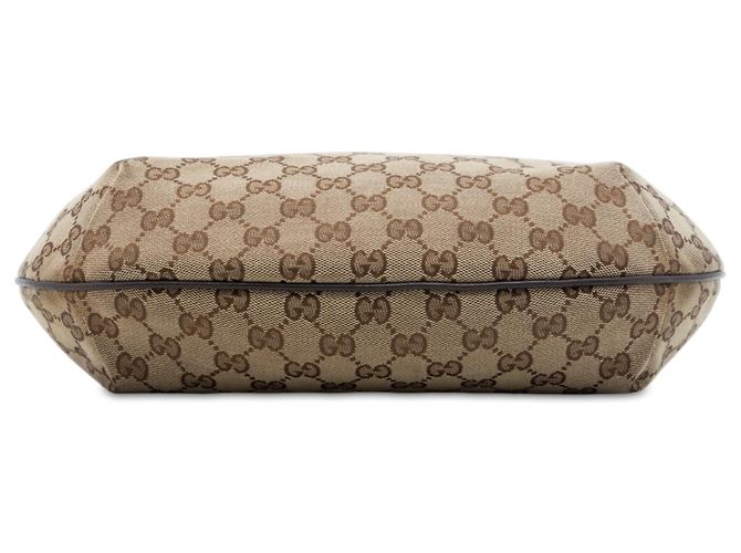 Borsa a tracolla Gucci in tela GG beige - vista 3