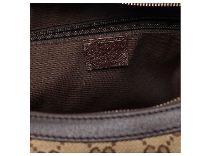 Borsa a tracolla Gucci in tela GG beige - vista 5