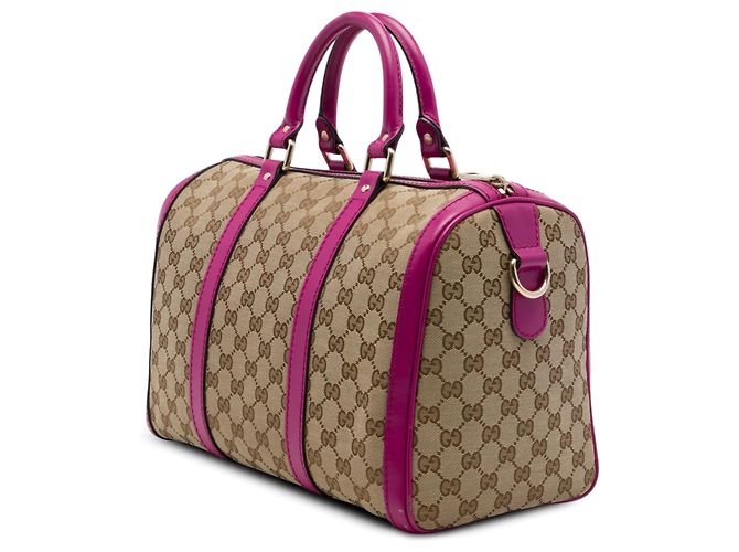 Borsa Boston Gucci Joy Medium in tela GG beige - vista 2