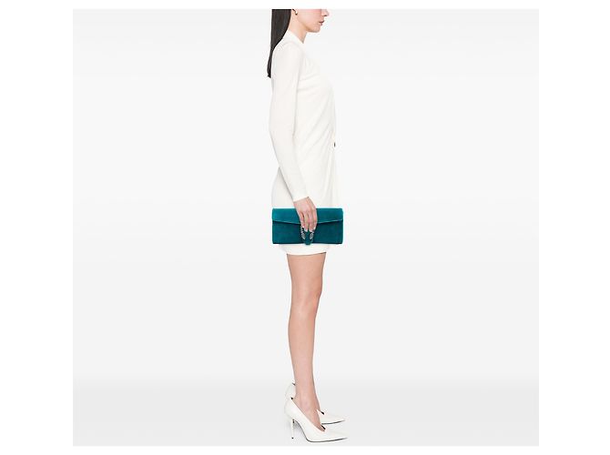 Clutch Dionysus in velluto blu Gucci - vista 5