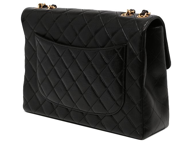 Chanel Black Maxi XL Classic Lambskin Single Flap - vista 2