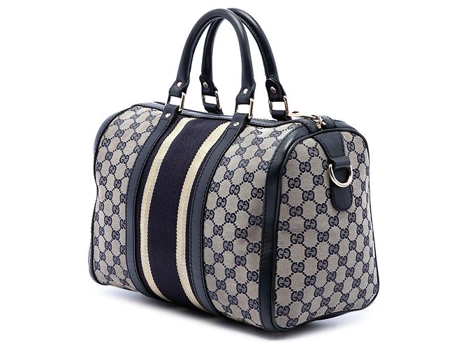 Borsa Boston Gucci Beige Medium GG Canvas Web Joy - vista 2