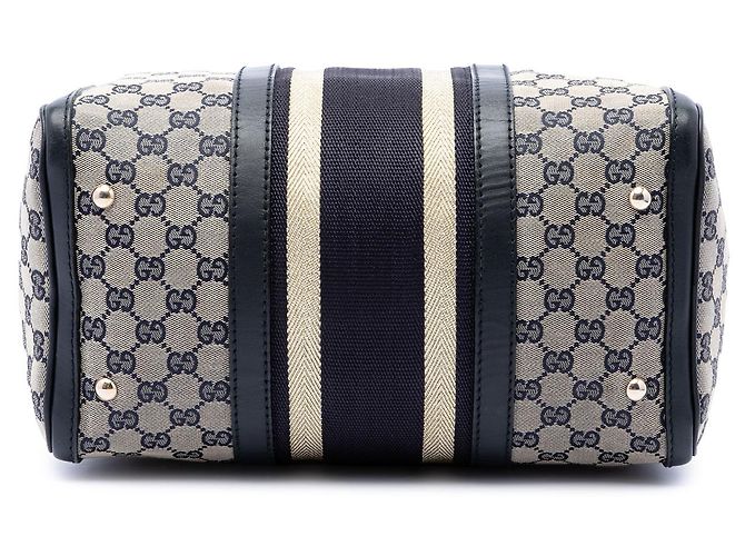Borsa Boston Gucci Beige Medium GG Canvas Web Joy - vista 3