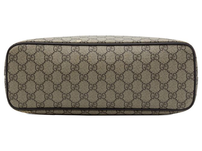 Borsa Tote Gucci Beige GG Supreme con cerniera - vista 3