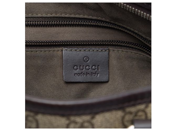 Borsa Tote Gucci Beige GG Supreme con cerniera - vista 5