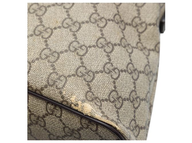 Borsa Tote Gucci Beige GG Supreme con cerniera - vista 6
