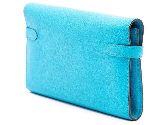 Cartera Hermès Kelly Longue en Chevre Mysore Blue - vista 2