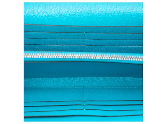 Cartera Hermès Kelly Longue en Chevre Mysore Blue - vista 4