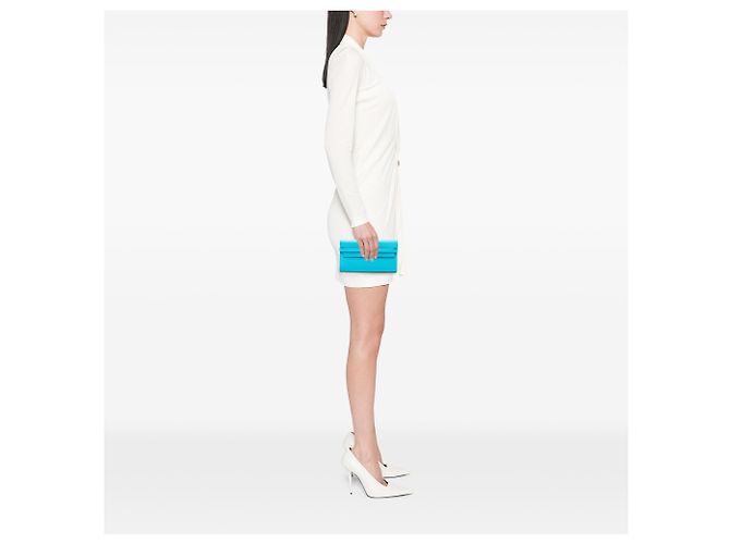 Cartera Hermès Kelly Longue en Chevre Mysore Blue - vista 6