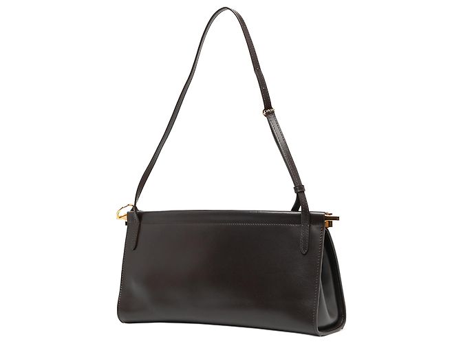 Borsa a tracolla Le Click East West ALAÏA in vitello marrone Medium - vista 2