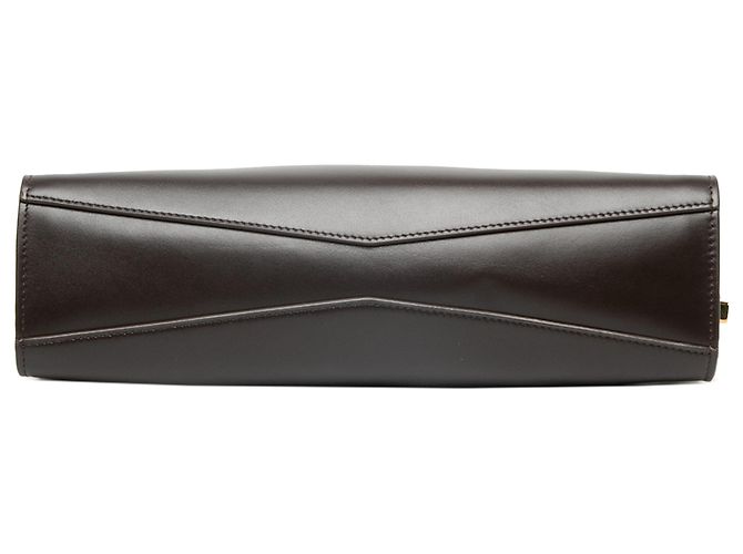 Borsa a tracolla Le Click East West ALAÏA in vitello marrone Medium - vista 3