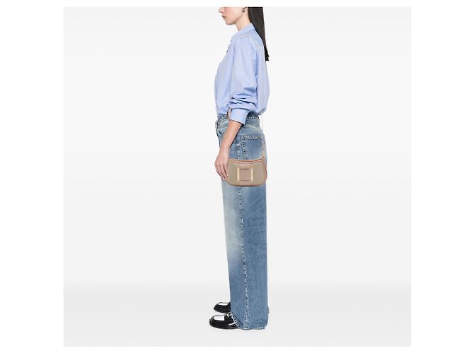 Fendi Beige Canvas Zucca Borsa Tape Crossbody - vista 6