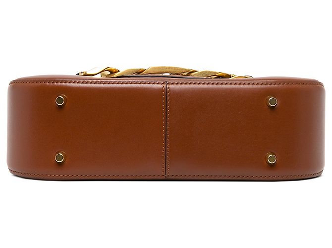 Borsa a tracolla Vlogo in pelle marrone Medium Valentino - vista 3