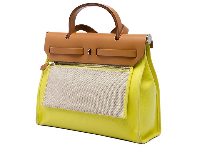 Hermès Yellow Toile H Berline Herbag Zip 31 - vista 2