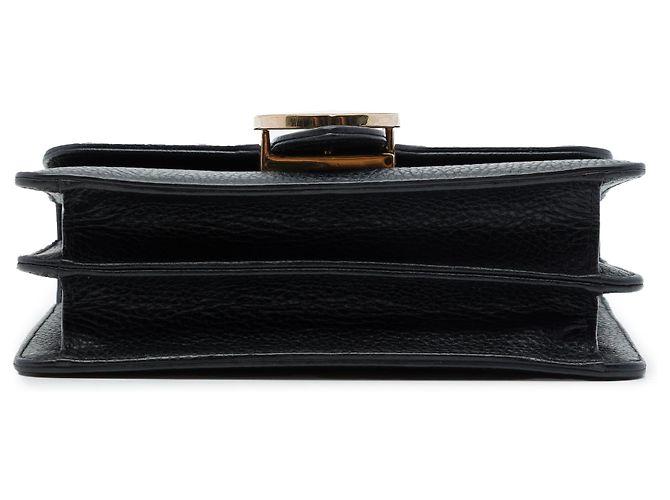 Gucci Borsa a tracolla Interlocking G in pelle di vitello Dollar Small Nera - vista 3