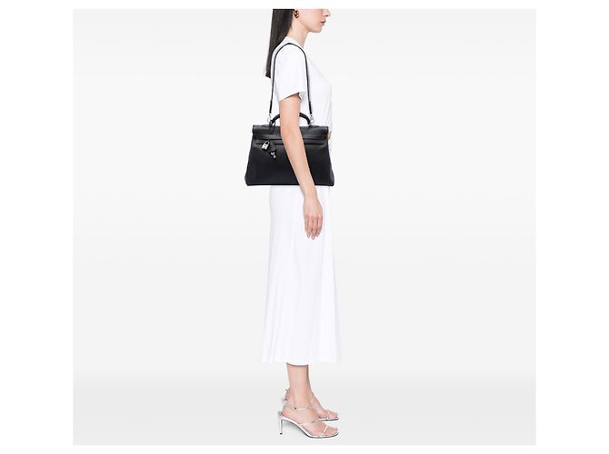 Hermès Black Clemence Kelly II Retourne 35 - vista 6