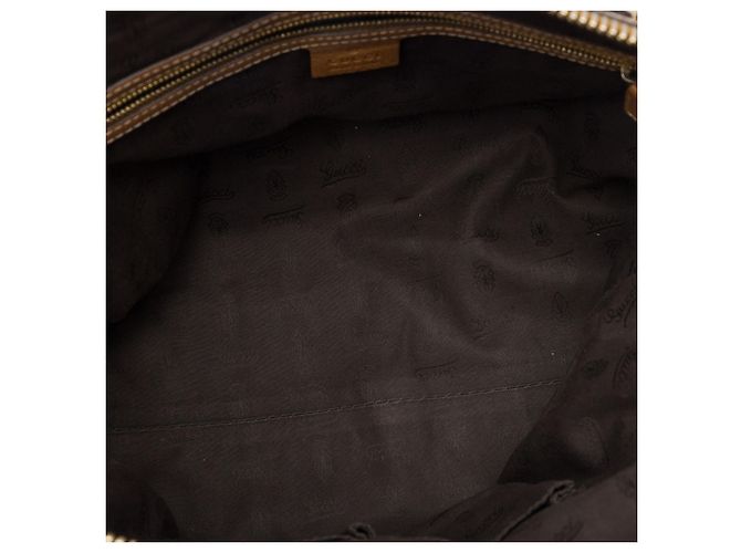Borsa Satchel Gucci Beige Medium GG Canvas con charm - vista 4