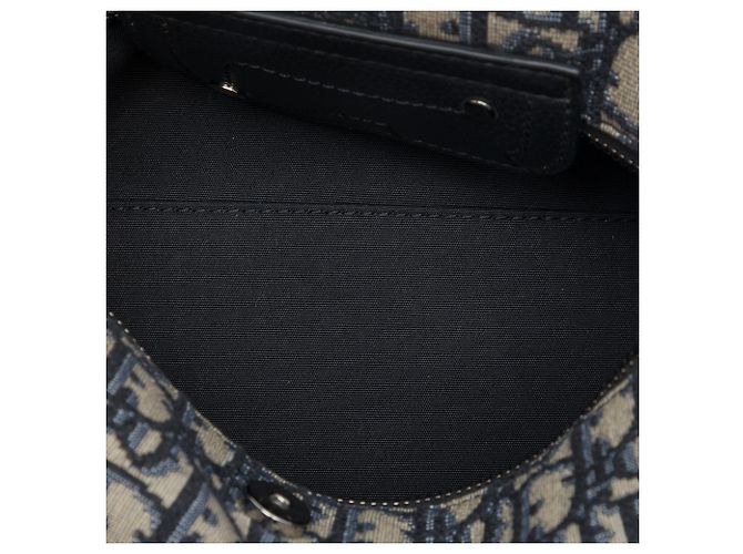 Borsa Lingot 22 in tela Oblique blu Dior - vista 4