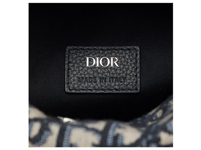 Borsa Lingot 22 in tela Oblique blu Dior - vista 5