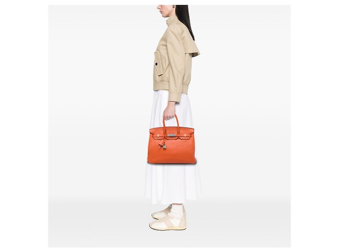 Hermès Orange Togo Birkin Retourne 35 - vista 5