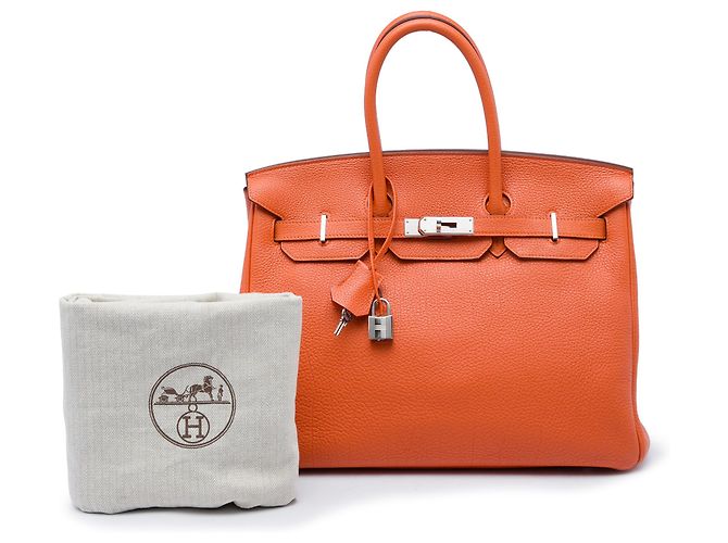 Hermès Orange Togo Birkin Retourne 35 - vista 6