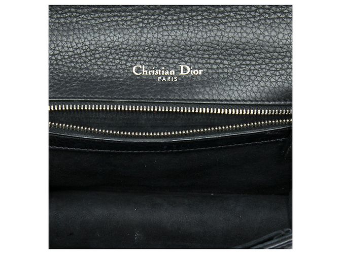 Dior Black Small Grained Calfskin Diorama Flap - vista 4