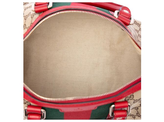 Borsa Boston Gucci Beige Medium GG Canvas Web Joy - vista 4