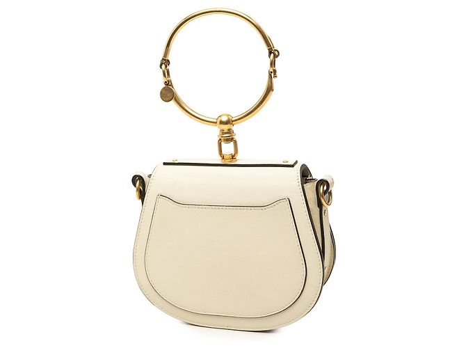 Borsa Nile Bracelet Chloé in pelle bianca, piccola - vista 2