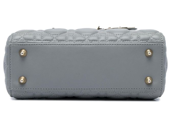 Dior Gray Small Lambskin Cannage MyABCDior Lady Dior - vista 3
