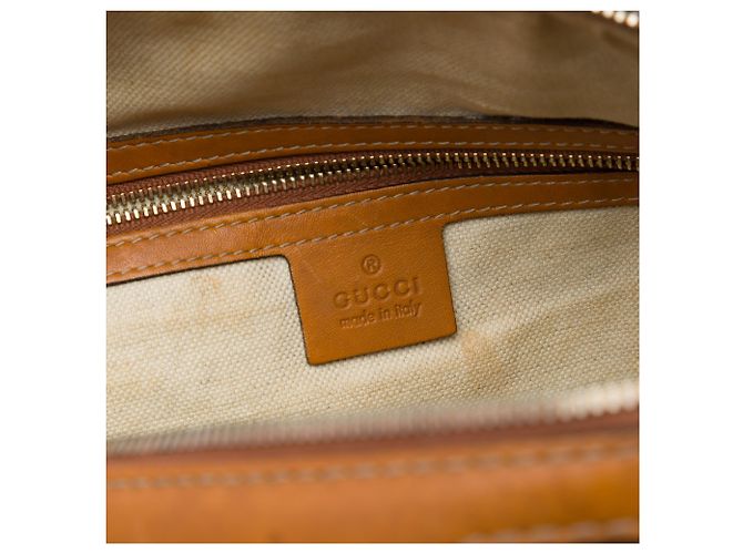 Borsa Boston Gucci Beige Medium GG Canvas Web Joy - vista 5
