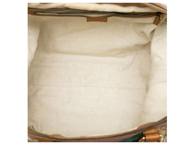 Borsa a mano Gucci Rania Medium GG Canvas Web Beige con manico superiore - vista 4
