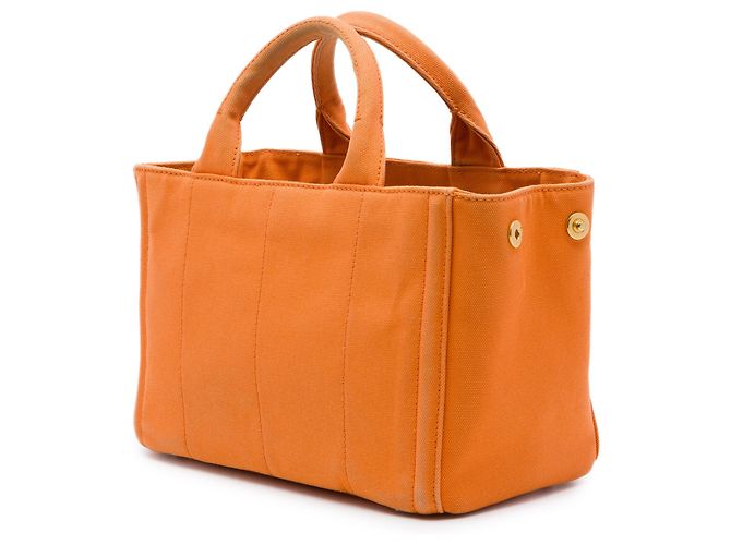 Prada Orange Small Canvas Canapa Bijoux Satchel - Ansicht 2