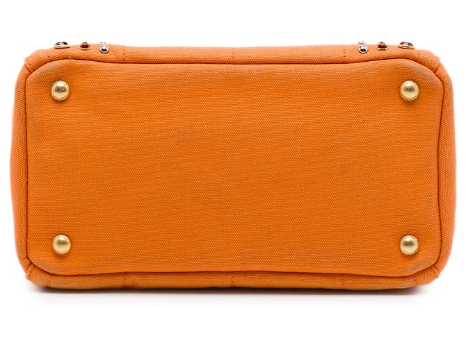Prada Orange Small Canvas Canapa Bijoux Satchel - Ansicht 3