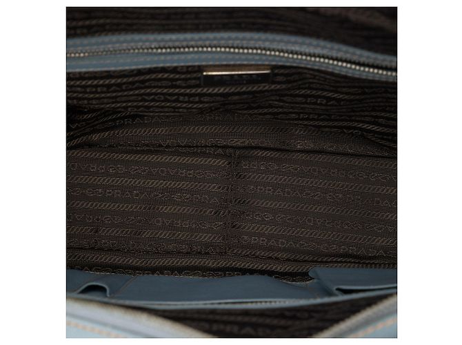 Borsa Business Prada Blue Saffiano - vista 4