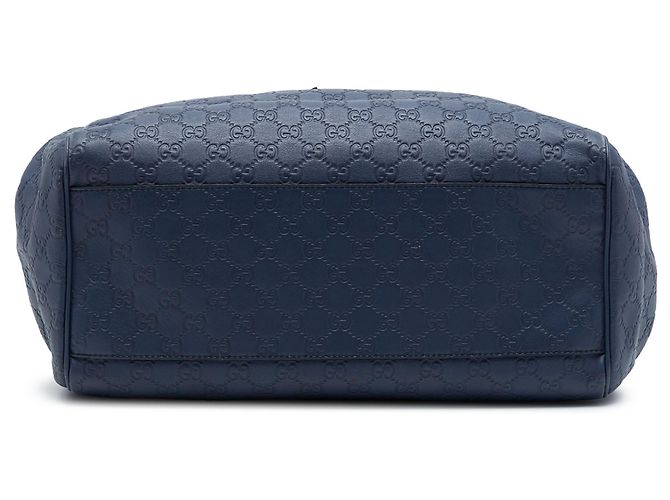 Borsa Tote Gucci Emily Large Guccissima Blu - vista 3