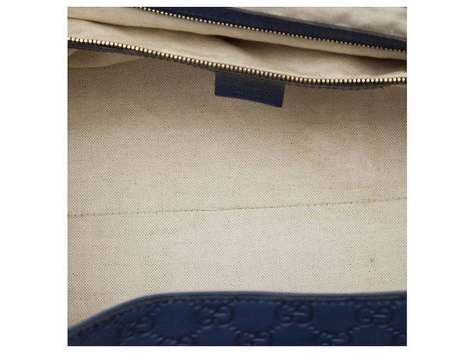 Borsa Tote Gucci Emily Large Guccissima Blu - vista 4