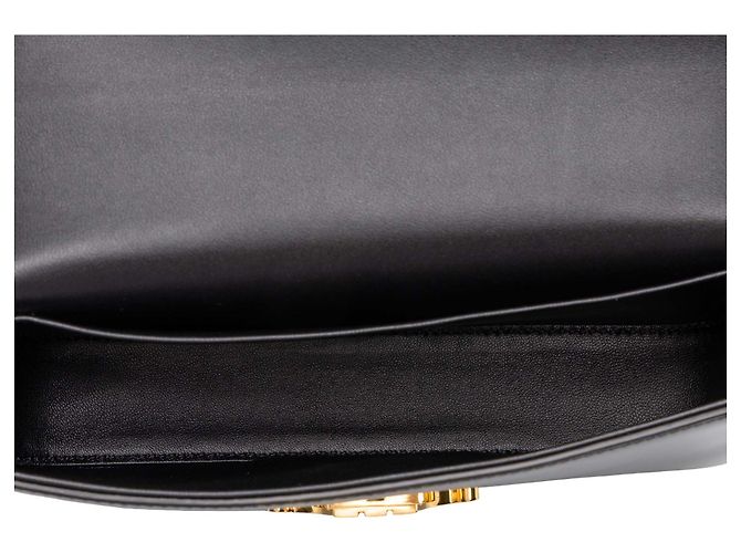 Céline Borsa a tracolla Celine Claude in pelle di vitello lucida nera con Triomphe - vista 4