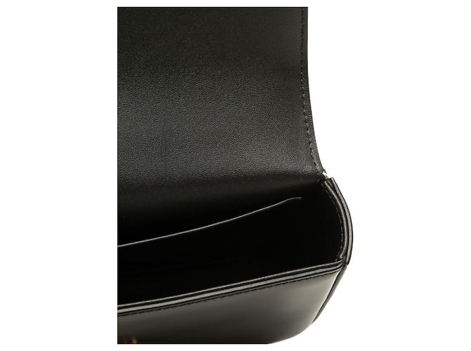 Céline Borsa a tracolla Celine Claude in pelle di vitello lucida nera con Triomphe - vista 7