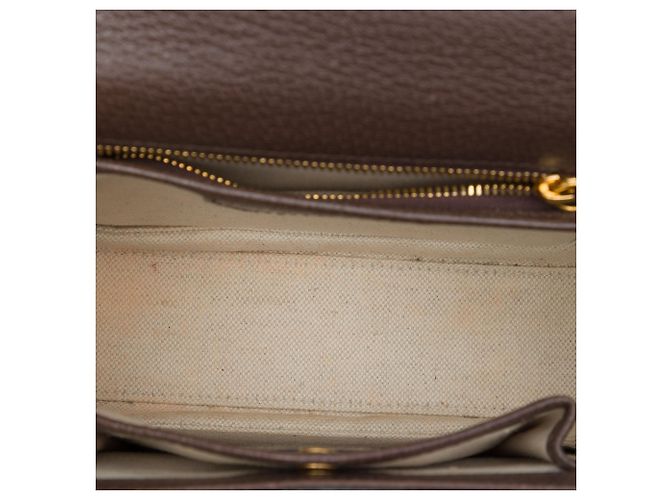 Borsa Gucci Beige Small Jumbo GG Canvas Web Bamboo 1947 con manico superiore - vista 4
