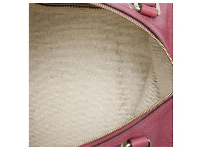 Borsa Boston Gucci Joy Medium in pelle di vitello rosa con Web - vista 4