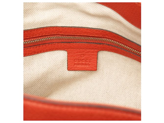 Gucci Soho Working Tote aus Kalbsleder in Orange, Medium - Ansicht 5