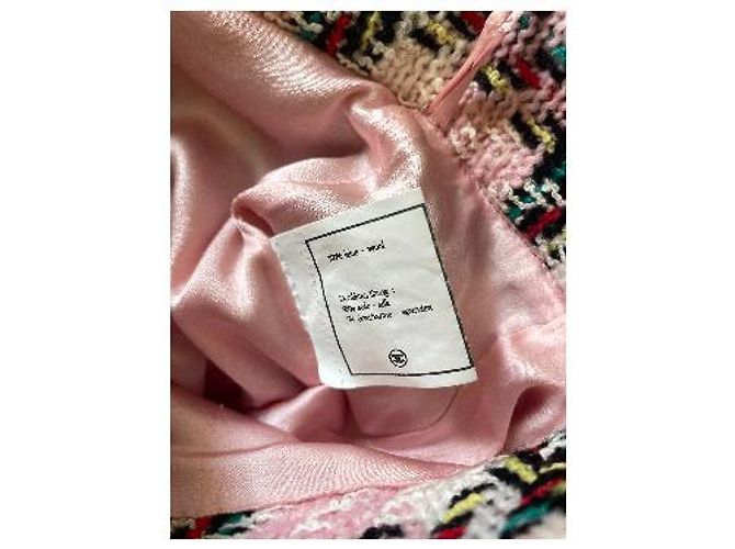Chanel Set Giacca e Gonna Tweed Rosa a Quadri 1994 - vista 6