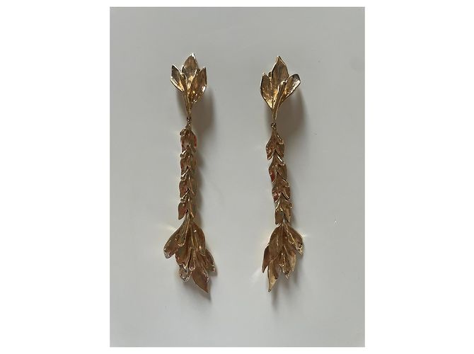 Yves Saint Laurent Hängeohrringe Blattform - Ansicht 4